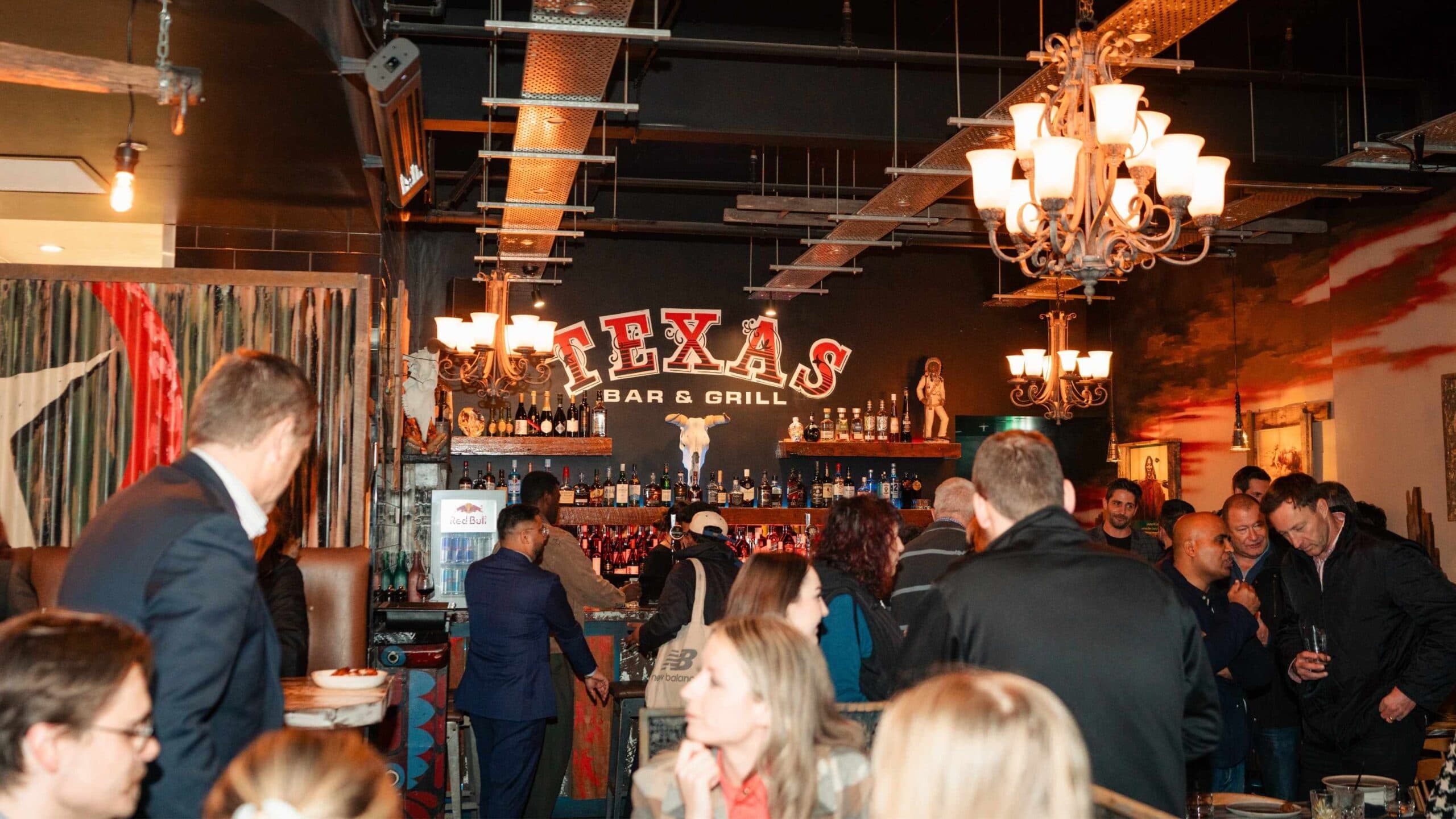 Texas Grill restaurant interior with warm lighting